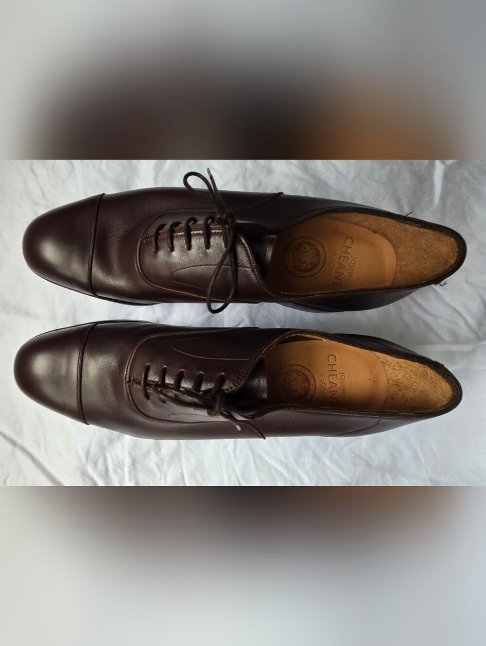 Joseph Cheaney Alfred II Dark Brown Captoe Leather Oxfords